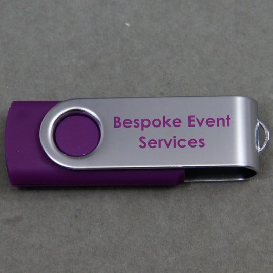 Purple Printed Custom Personalised USB Memory Stick