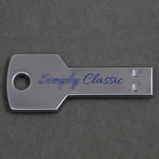 Silver Printed Personalized Key Shape USB Flash Drive