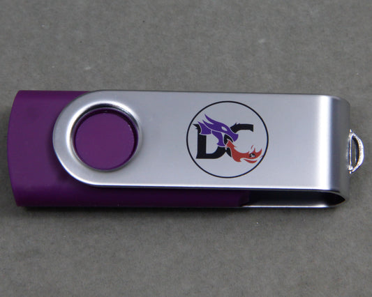 Purple Personalized Swivel USB