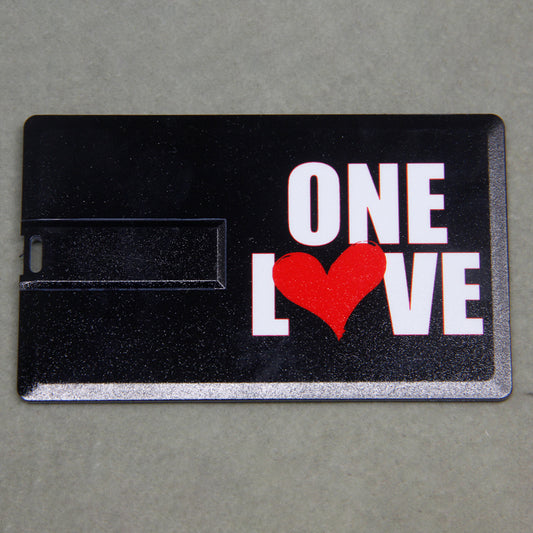 Black Branded Personalized Card USB Flash Drive