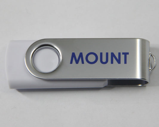 White Personalized Bulk With Logo Engraved Swivel USB Sticks