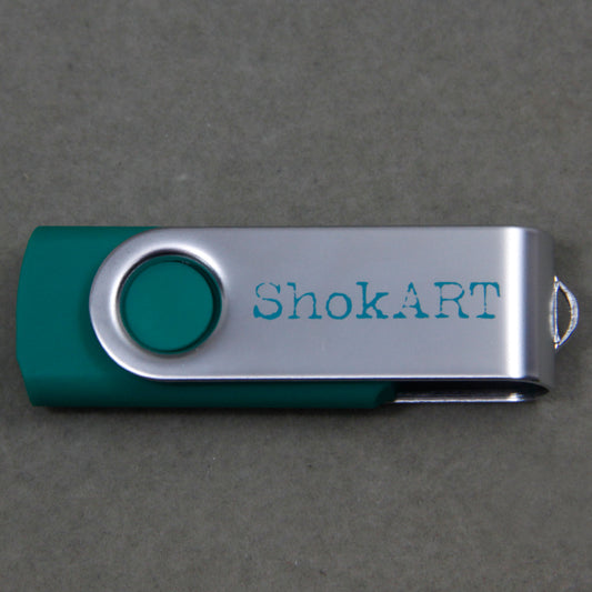 Green Customized Swivel USB Flash Drive