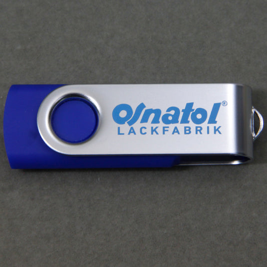 Blue Customised Wholesale Swivel USB Memory Stick