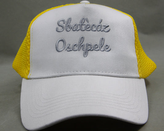 White-Yellow Bulk Personalized Mesh Hat