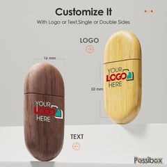 Wood Oval USB