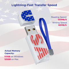 USA USB 3.0 High Speed Flash Drive 128GB Water Proof Shock Resistant Rugged Thumb Drive