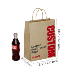 Custom Bulk Kraft Paper Bags Personalized Logo Printed Grocery Bags in Multiple Sizes(ATS-002-2)