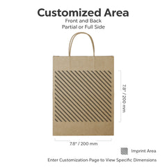 Custom Bulk Kraft Paper Bags Personalized Logo Printed Grocery Bags in Multiple Sizes(ATS-002-3)